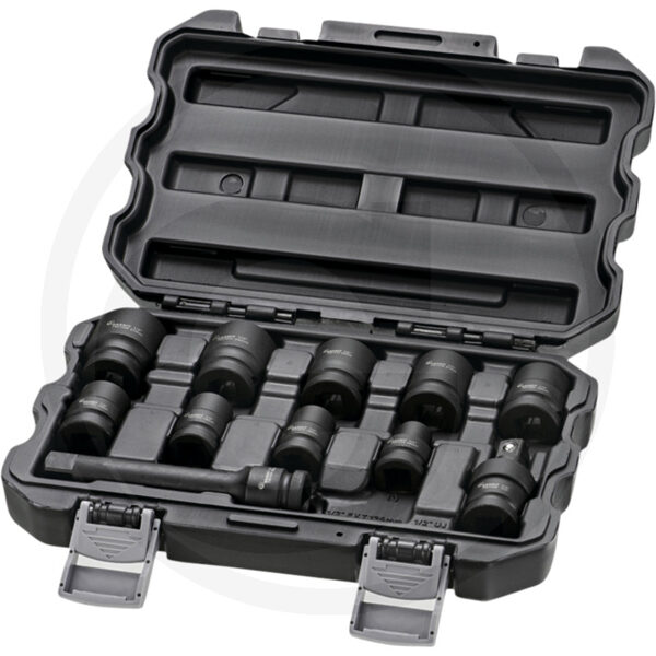 GRANIT BLACK EDITION muciņu komplekts triecienatslēgām, 11x 1/2" 